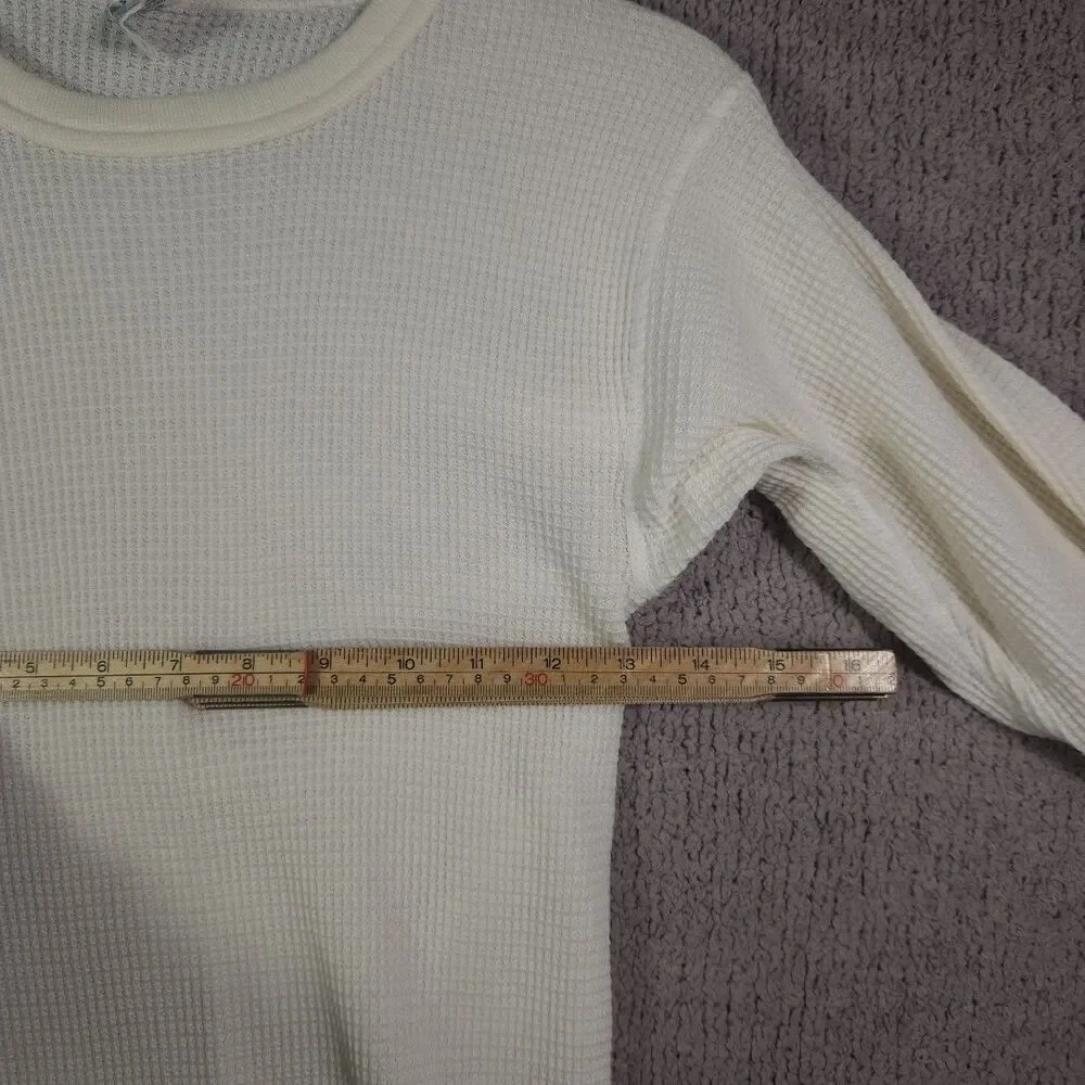 VTG NOS 80s JE Morgan Thermal Shirt Long Johns Men M White Waffle Knit USA Made